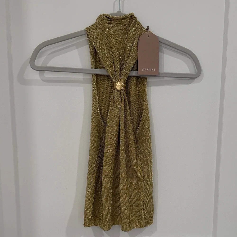 Meshki Gold Glitter Tank Top - Picture 6 of 7
